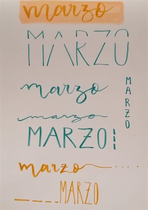 Marzo Hand Lettering Meses Bonitos Art Work Hand Lettering Minecraft