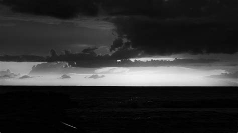 Black Above And Below The Light Is Infinite Clouds Black Sea