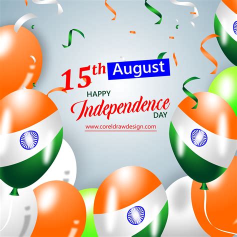 august indian independence day vector design coreldraw design