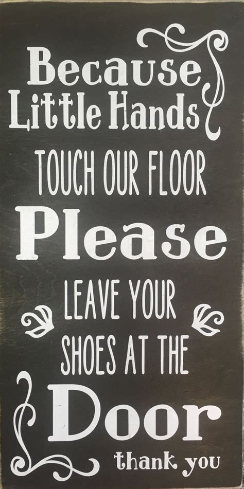 Welcome Please Remove Your Shoes Solid Wood Plaque Signs 2 Home