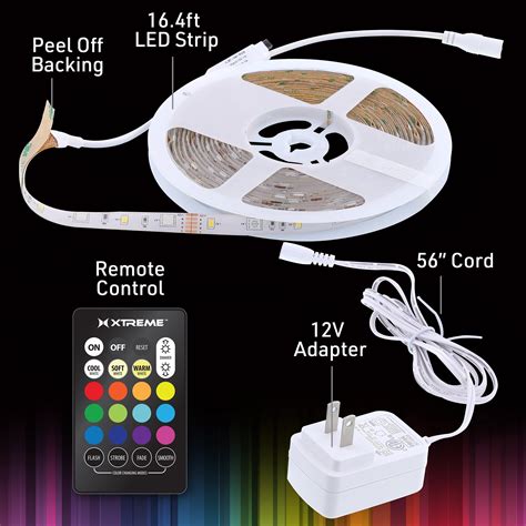 Buy Xtreme Lit 164ft Rgbw Color Changing Indoor Led Light Strip 12v