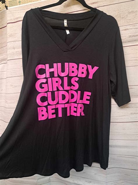 Black And Pink Chubby Girls Cuddle Better Tee T Shirt Top Tunic Plus Size For Us