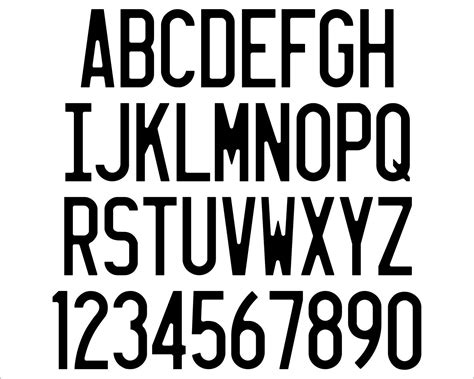 License Plate Font Alphabet Svg Png Etsy Fonts Alphabet Lettering