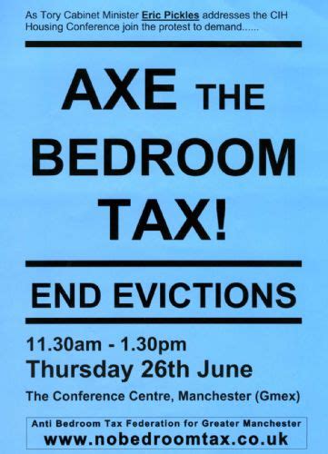 Axe The Bedroom Tax Eric Pickles Greater Manchester Protest Salford