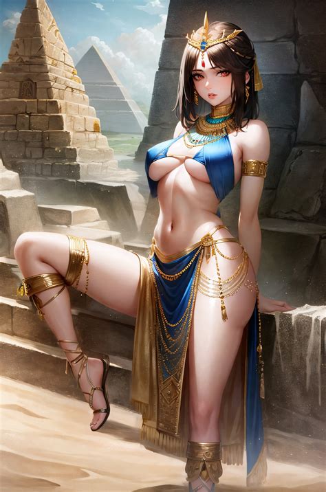 rule 34 ai generated belly dancer egyptian egyptian female exotic harem outfit jewelry looking