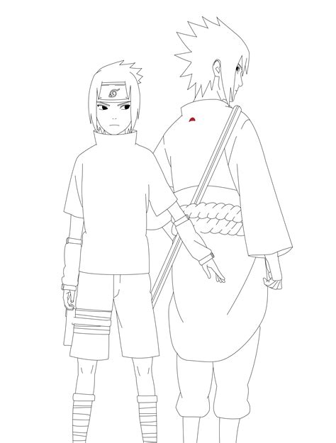 Naruto Artbook Sasuke Lineart Psd By Rollando35 Naruto Desenho