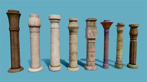 Egyptian Columns Buy Royalty Free 3d Model By Dsv86 B3467a1