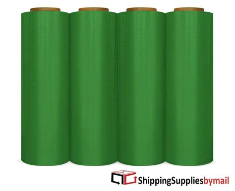 Green Tinted Stretch Wrap Self Adhering Plastic Film 12 In X 1500ft