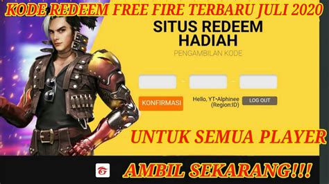 You can use this rewards redemption site to earn codes. KODE REDEEM GARENA FREE FIRE TERBARU JULI 2020 UNTUK SEMUA ...