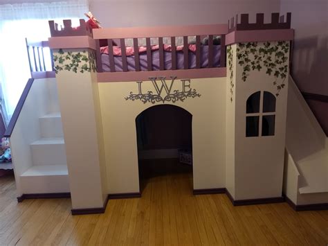 There is also unprimed, regular wood available if you plan on staining your loft bed. Princess Castle loft bed | Ana White