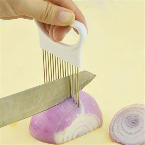 Easy Cut Onion Holder Fork Stainless Steel Onion Cutter Slicer