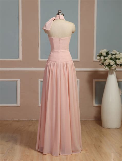pretty light pink halter long formal dresses pink formal dresses formal gowns evening dresses