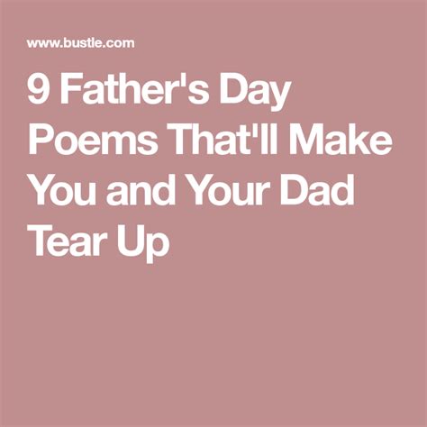 9 Fathers Day Poems Thatll Make You And Your Dad Tear Up Fathers Day