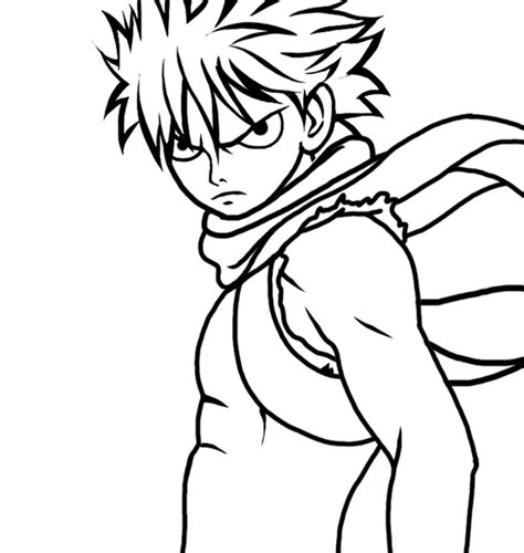 Natsu Drawing Easy To Draw Dragneel In Fairy Tail Easy To Draw