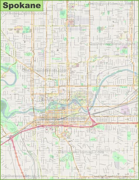Spokane City Map Of Streets