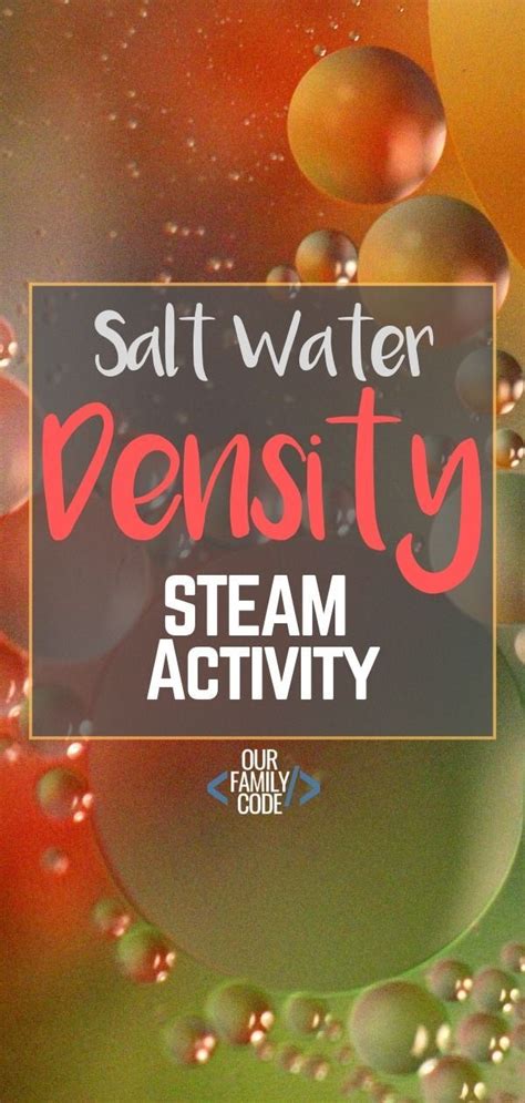Salt Water Density Steam Experiment Can A Carrot Float