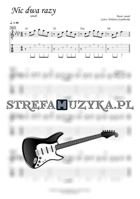 Nic Dwa Razy Sanah Gitara Chords Guitar Tab Strefamuzyka Pl