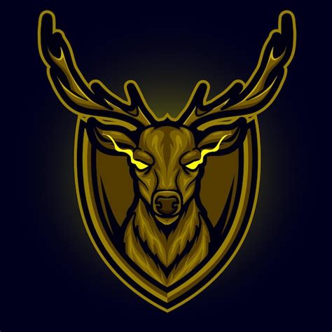Premium Vector Head Deer Mascot Esports Logo Vector Illustration