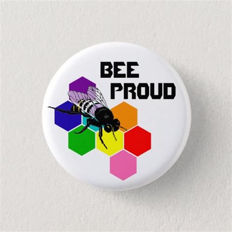 Bee Proud Nonbinary Flag Button