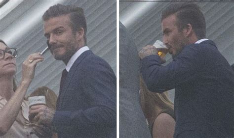David Beckham Gets His Make Up Done While Drinking A Pint In Madrid