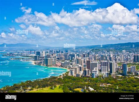 Beautiful Skyline Of Honoluluhawaii Stock Photo Alamy