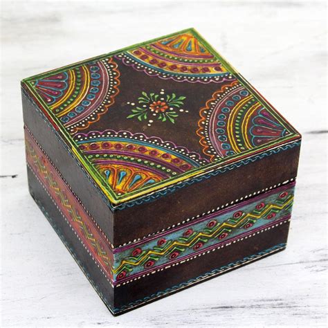 Jewelry Boxes Decorative Boxes Cigar Box Art Painted Wooden Boxes