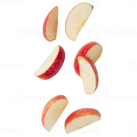 Falling Sliced Red Apple Cutout Png File 8519436 Png