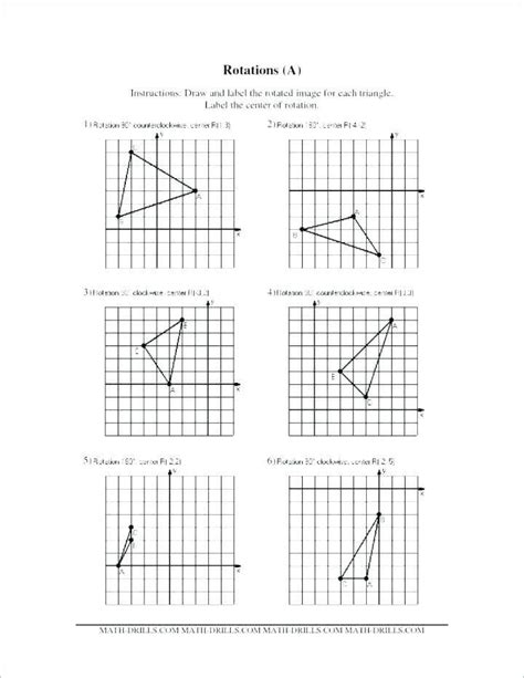 Reflections And Translations Worksheet