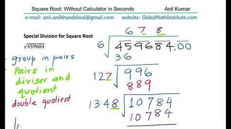 How To Find Square Root Without Calculator In Seconds Using Special