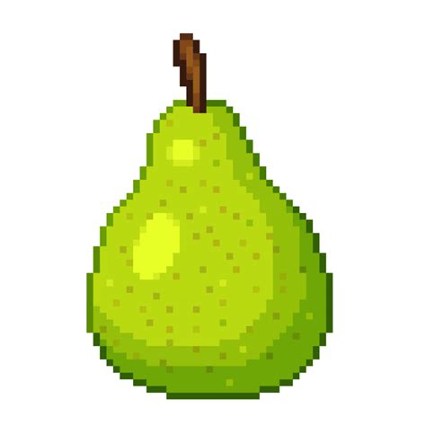 An 8 Bit Retro Styled Pixel Art Illustration Of A Pear 19527068 Png