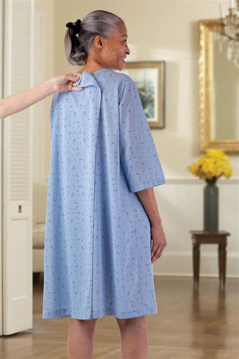 Knit Open Back Nightgown Adaptive Clothing For Seniors Disabled