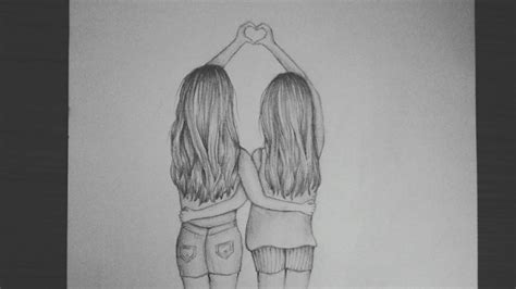 Drawing Of Two Best Friends Best Friends Forever Drawings Of Friends Friends Sketch