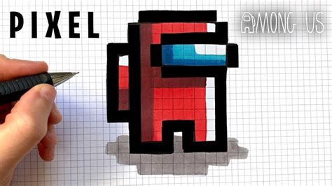 Como Dibujar Among Us Pixel Art Youtube