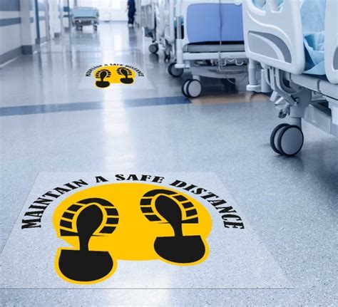 Maintain Safe Distance Floor Decals Social Distancing Signage