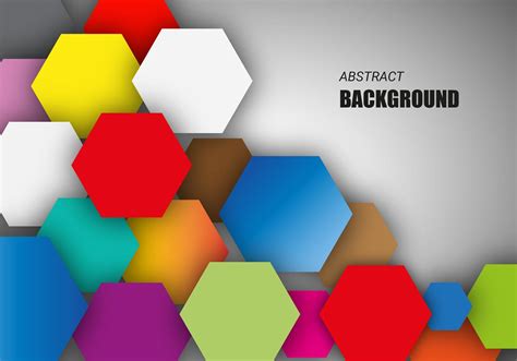 Free Colorful Hexagonal Background Vector Download Free