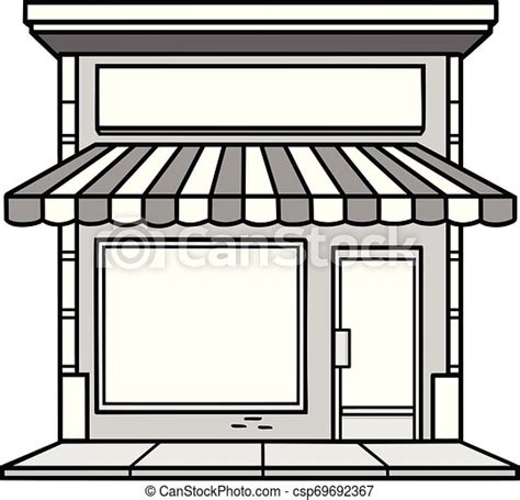 Storefront Illustration A Cartoon Illustration Of A Storefront Concept