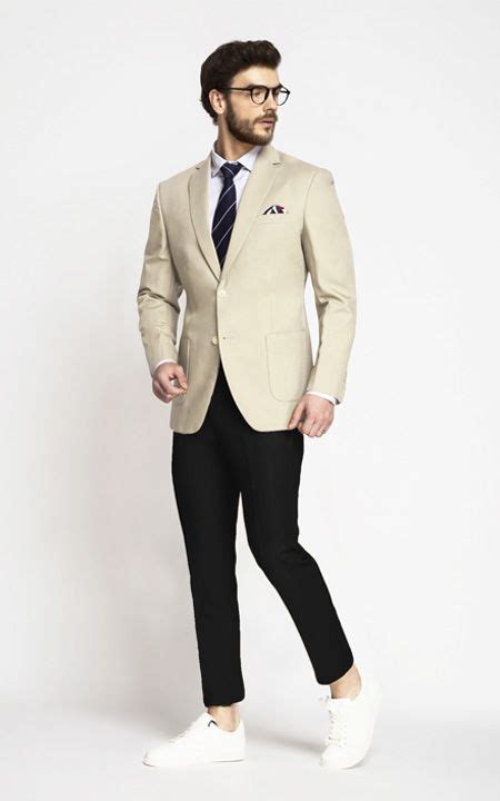 pastel cream cotton blazer custom made by a i hangrr blazer outfits men mens outfits