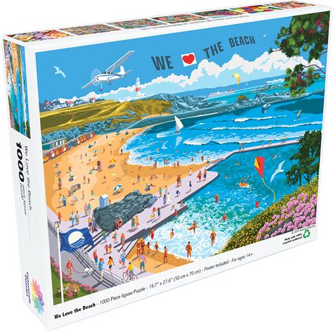 We Love The Beach Scratch And Dent 1000 Pieces Colorcraft Puzzle Warehouse
