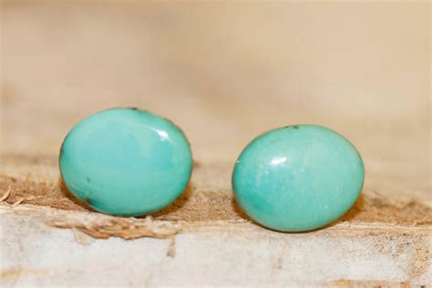 Turquoise Earrings Fitted In Sterling Silver Setting Blue Earrings