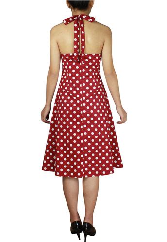 Plus Size Rockabilly Red And White Polka Dot Halter Dress [36414] 44 99 Mystic Crypt The