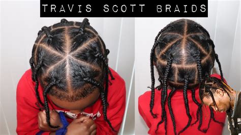 Travis Scott Inspired Braids Tutorial Youtube