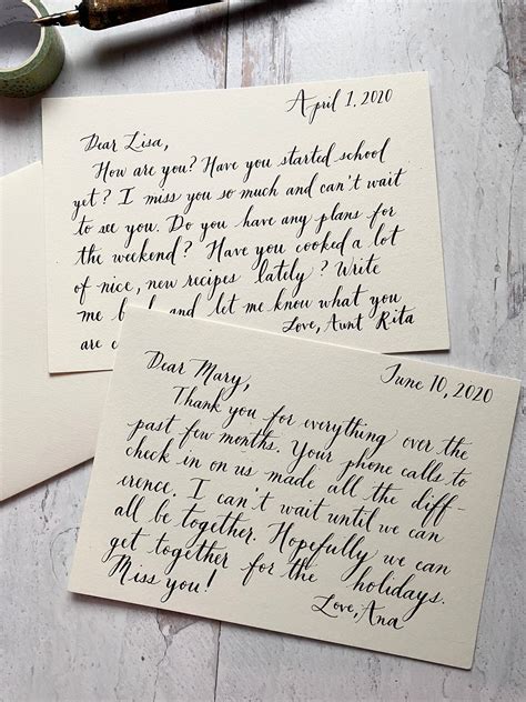 Handwritten Letter Notecard Thank You Letter Personalized Letter Custom