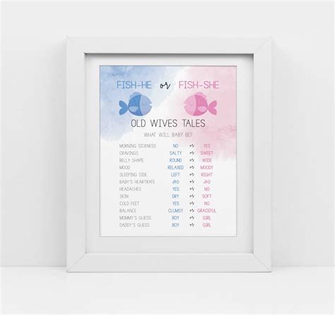 Fishing Theme Gender Reveal Fish He Or Fish She Gender Etsy