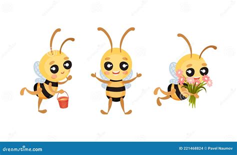 striped honey bee side view icon royalty free illustration 125315283