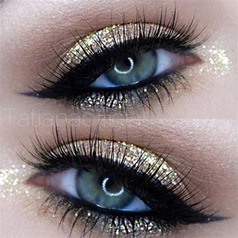 Makeup Ideas 2017 2018 Gold Glitter Eye Makeup