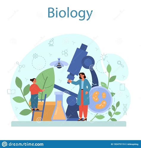 Biology School Subject Concept Botany Lesson Stock Vector