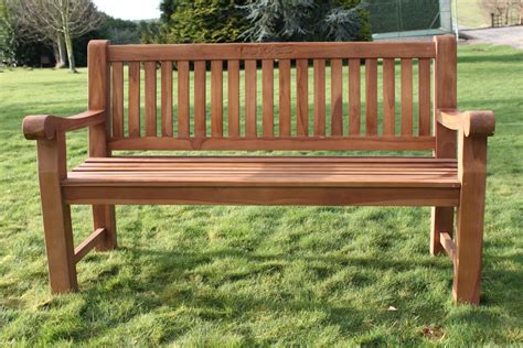 Solid Teak 3 Seater Garden Bench With Rose Carving 15m Wide Garden Market Place