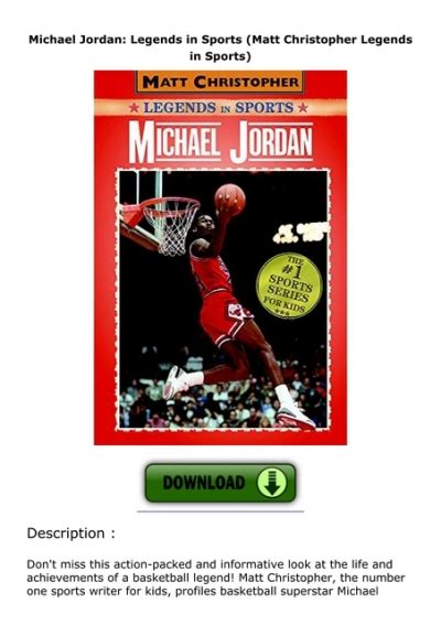 Downloadpdf Michael Jordan Legends In Sports Matt Christopher