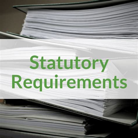 Statutory Requirements And Compliance Green Element Service