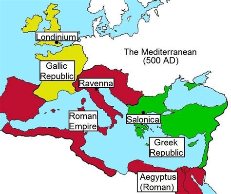 The Mediterranean Region 500 Ad Imaginarymaps